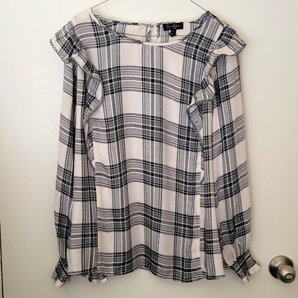NWT 1x Jessica Simpson ruffled blouse